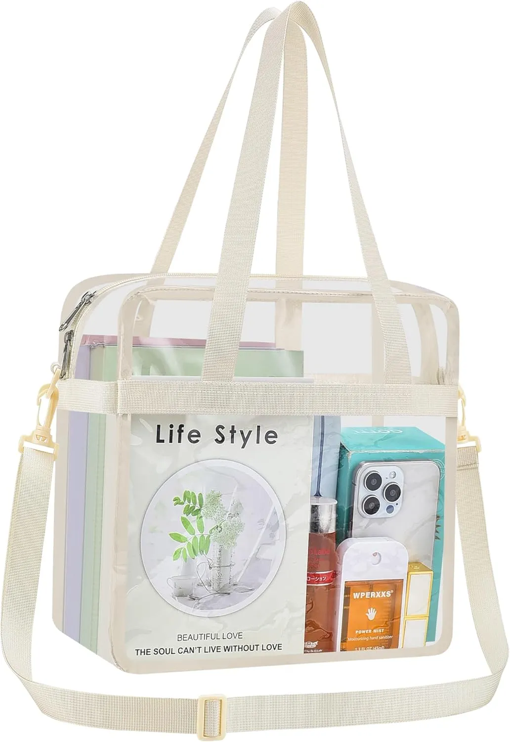Clear Bag for Stadium Events 12×6×12 Clear Tote Bag for Concert,Sport,Festival