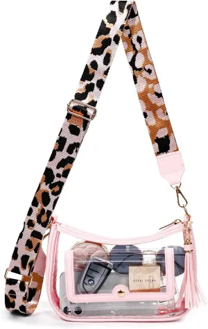 Clear Bag for Stadium Events, Clear Purses for Women, Crossbody Stadium Approved