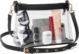 Clear Bag for Stadium Events, Clear Purses for Women, Stadium Approved Clear Crossbody Bag