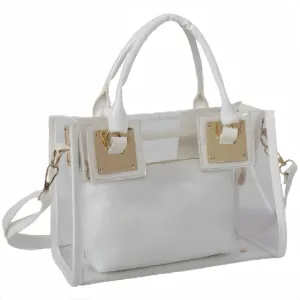 Clear Bag for Stadium Events Crossbody Bag for Women Tote Bag Cute PVC Clear Purse Concerts Sports Events Festivals
