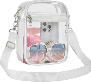 Clear Bag for Stadium Events - Small Purse, Mini Sport Fan Handbag for Concert, Work, Travel