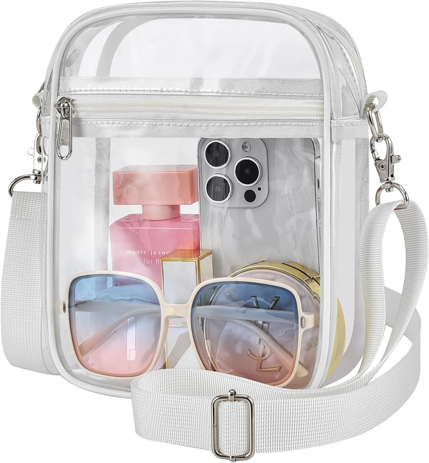Clear Bag for Stadium Events - Small Purse, Mini Sport Fan Handbag for Concert, Work, Travel