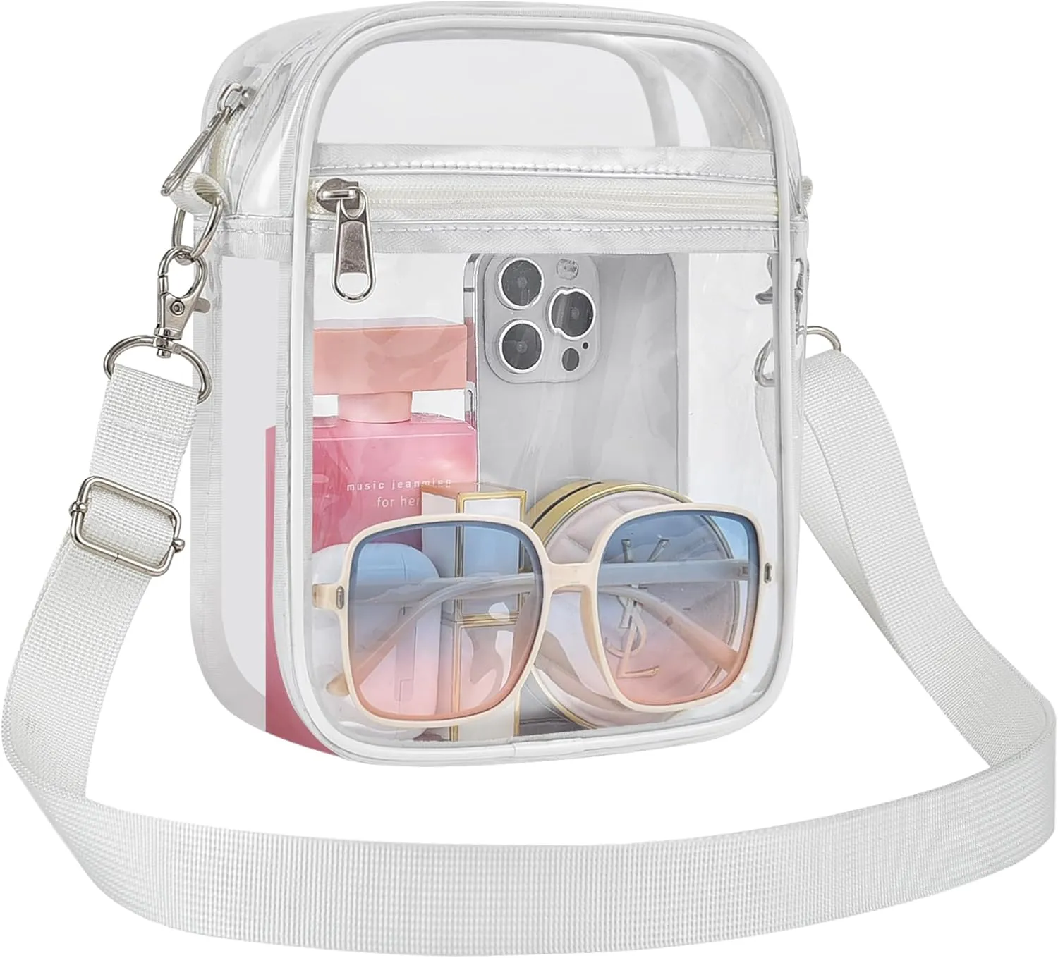 Clear Bag for Stadium Events - Small Purse, Mini Sport Fan Handbag for Concert, Work, Travel