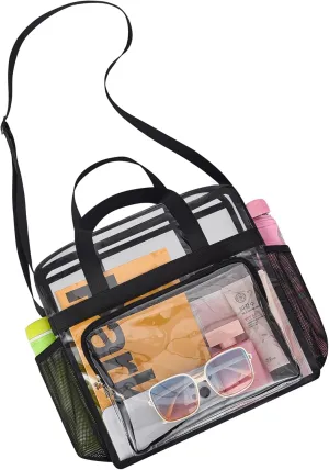 Clear Bag for Stadium Events—Clear Bag Tote Bag with Adjustable Straps for Work Travel Concerts