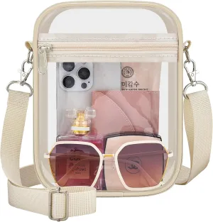 Clear Bag Stadium Approved Clear Purse for Women Clear Crossbody Bag for Stadium Events Concerts Festivals