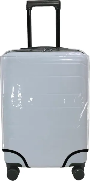 Clear PVC Luggage Cover Full Transparent Suitcase Protector Fits 24 Inch Luggage, M
