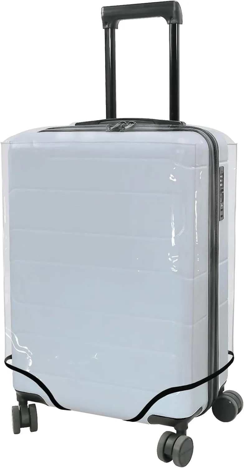 Clear PVC Luggage Cover Full Transparent Suitcase Protector Fits 24 Inch Luggage, M