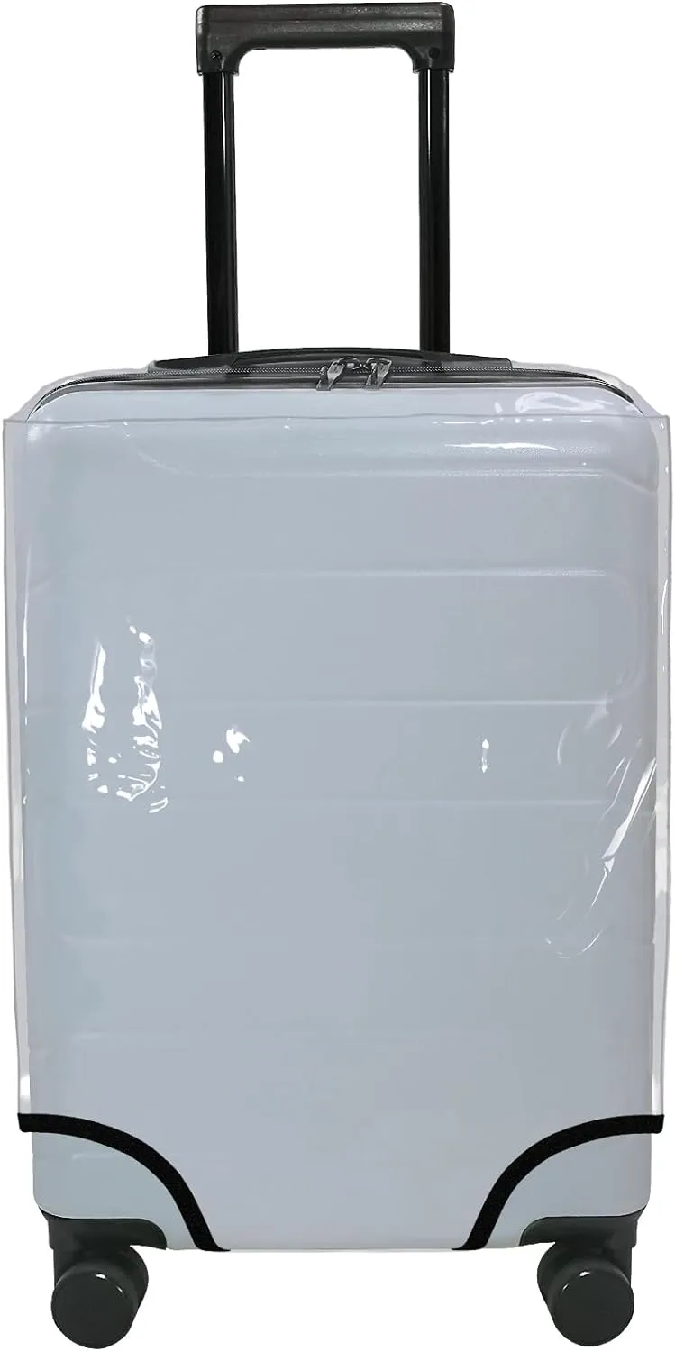 Clear PVC Luggage Cover Full Transparent Suitcase Protector Fits 24 Inch Luggage, M