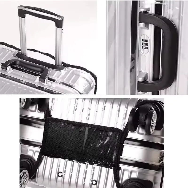 Clear PVC Suitcase Cover Protectors, Protective Luggage Cover for Travel (22 inch)
