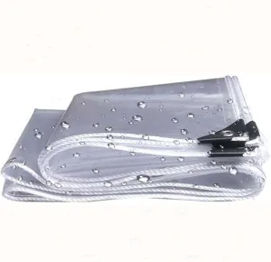 Clear Waterproof Tarp Heavy Duty 4.6x8.2ft, Tarps Clear Heavy Duty Waterproof, Transparent Tarpaulin, Outdoor Cover with Grommets for Patio, Garden & Plants