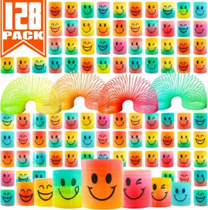 Cocurb 128 Pcs Mini Spring Party Favors for Kids 4-8,Fun Goodie Bag Stuffers for Birthdays, Classroom Prizes, and Small Toys Gifts (4 Assorted Designs)