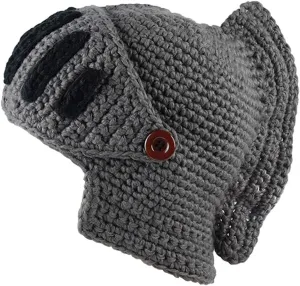 Creative Barbarian Knit Beard Hat Funny Knit Cap Wig Beanie Hats Beard Facemask