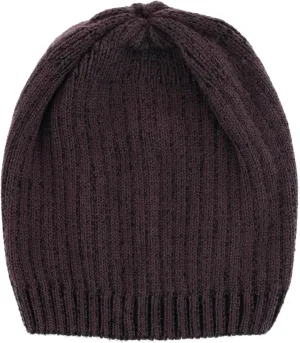 CTM® Men's Ribbed Knit Mixed Wool Beanie