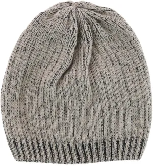 CTM® Men's Ribbed Knit Mixed Wool Beanie