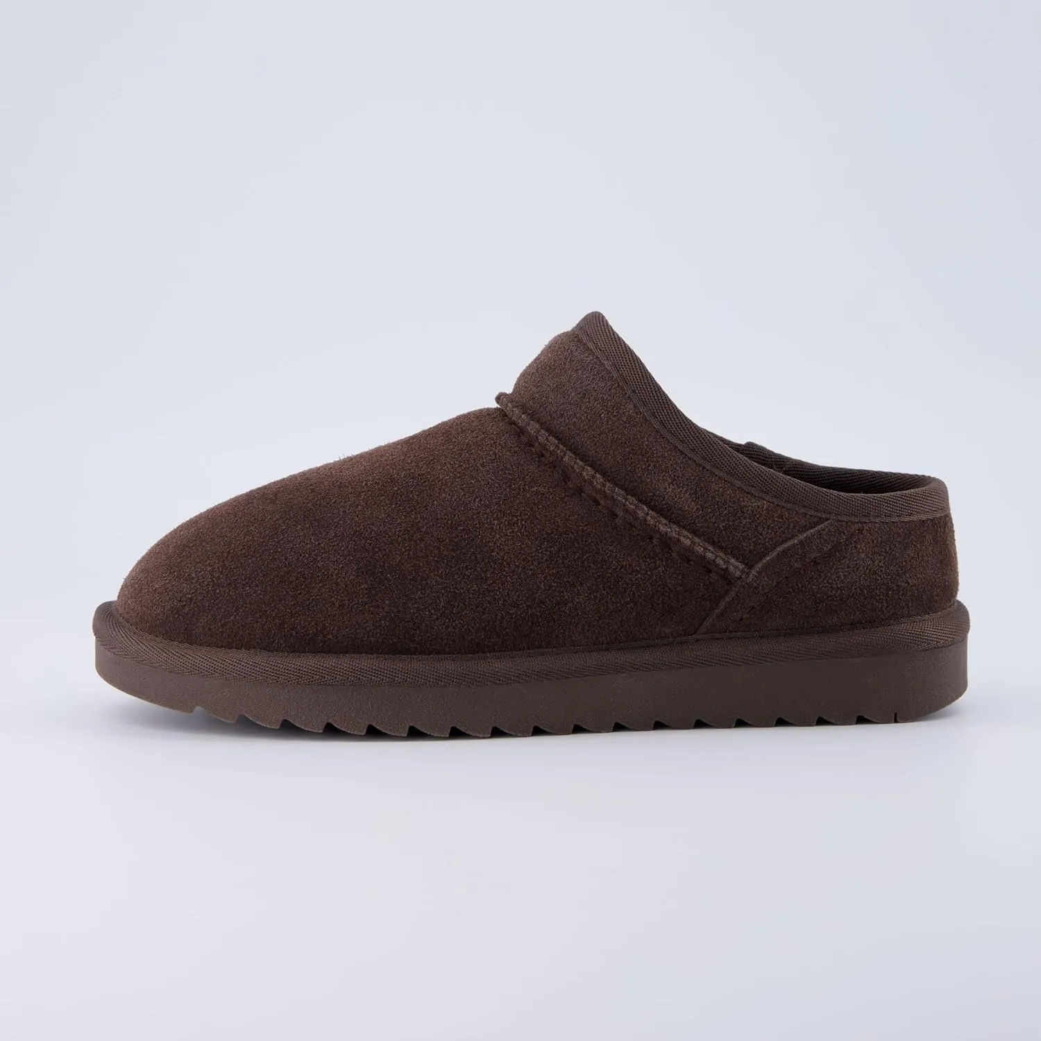 CUSHIONAIRE Women's Hilo 2 Premium Suede Slip-On House Slippers – Clog Slippers for Women, Memory Foam, Faux Shearling, Wide Widths Available