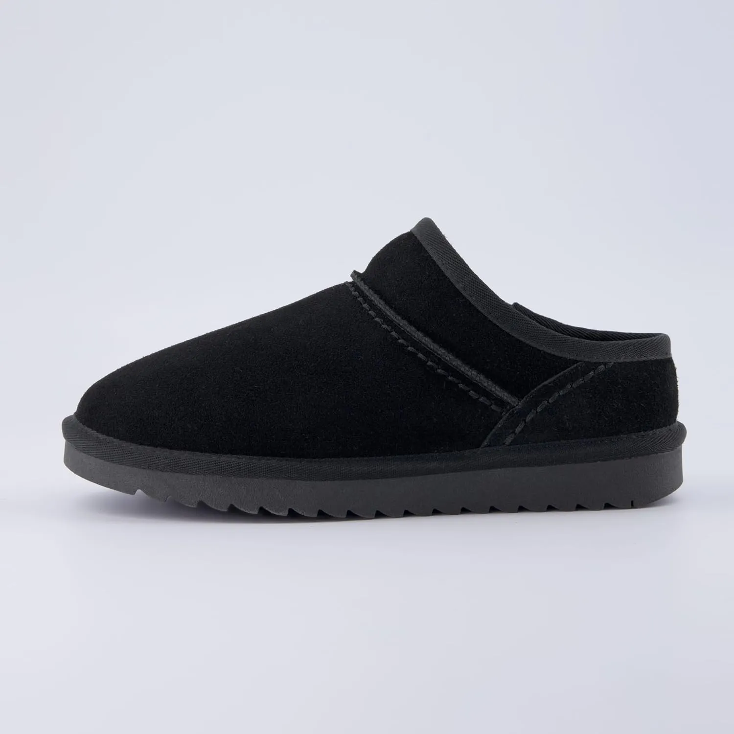 CUSHIONAIRE Women's Hilo 2 Premium Suede Slip-On House Slippers – Clog Slippers for Women, Memory Foam, Faux Shearling, Wide Widths Available