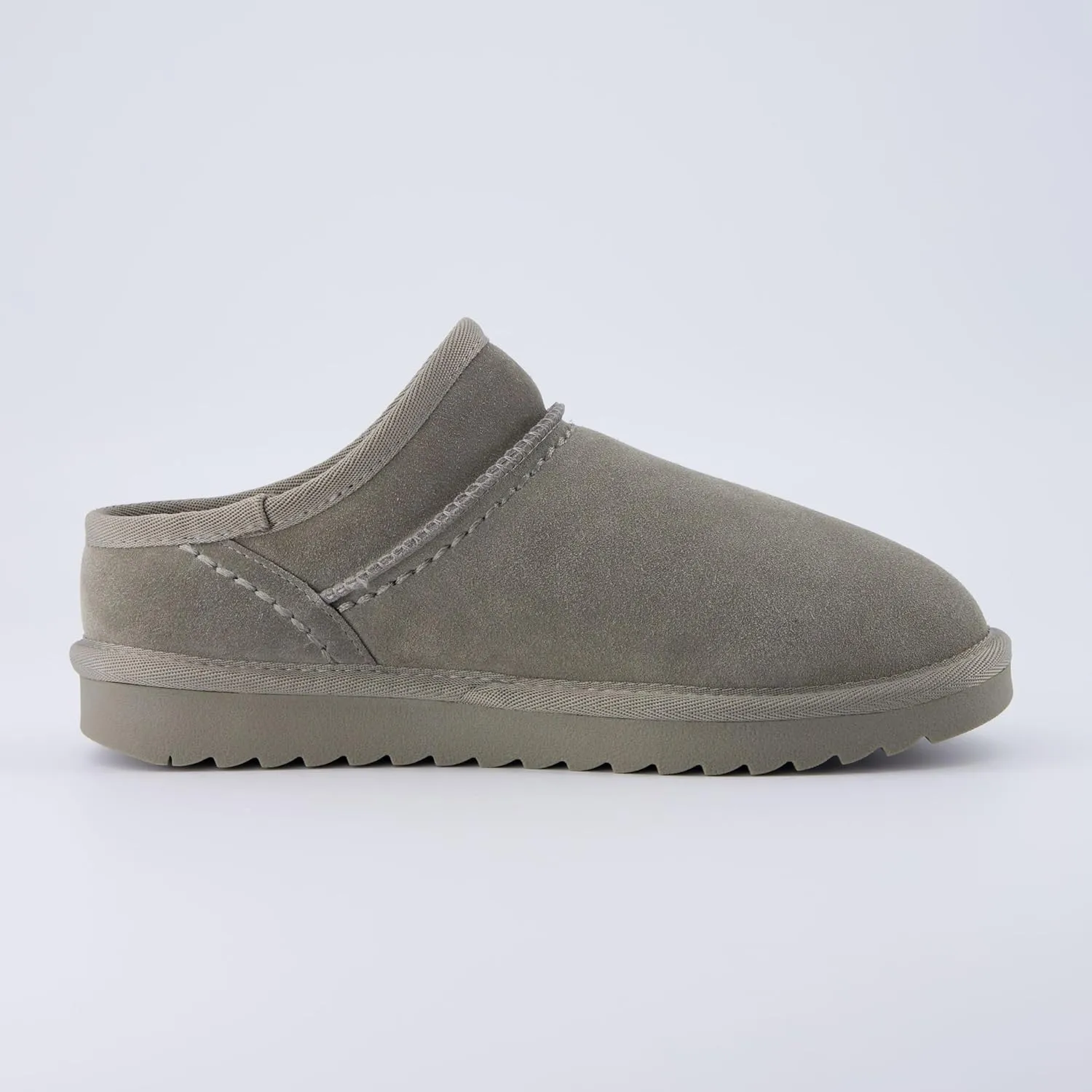 CUSHIONAIRE Women's Hilo 2 Premium Suede Slip-On House Slippers – Clog Slippers for Women, Memory Foam, Faux Shearling, Wide Widths Available