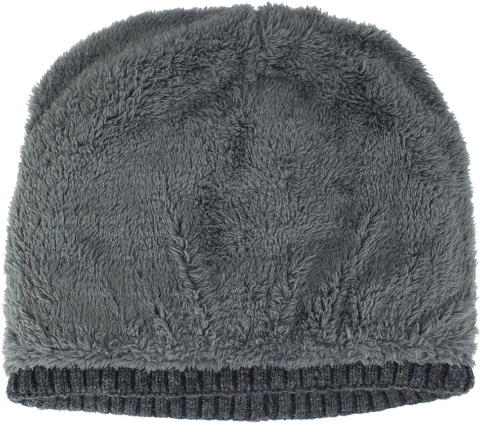 Dahlia Men's Skullies & Beanies - Wool, Knit Winter Hat, Fleece Lined,