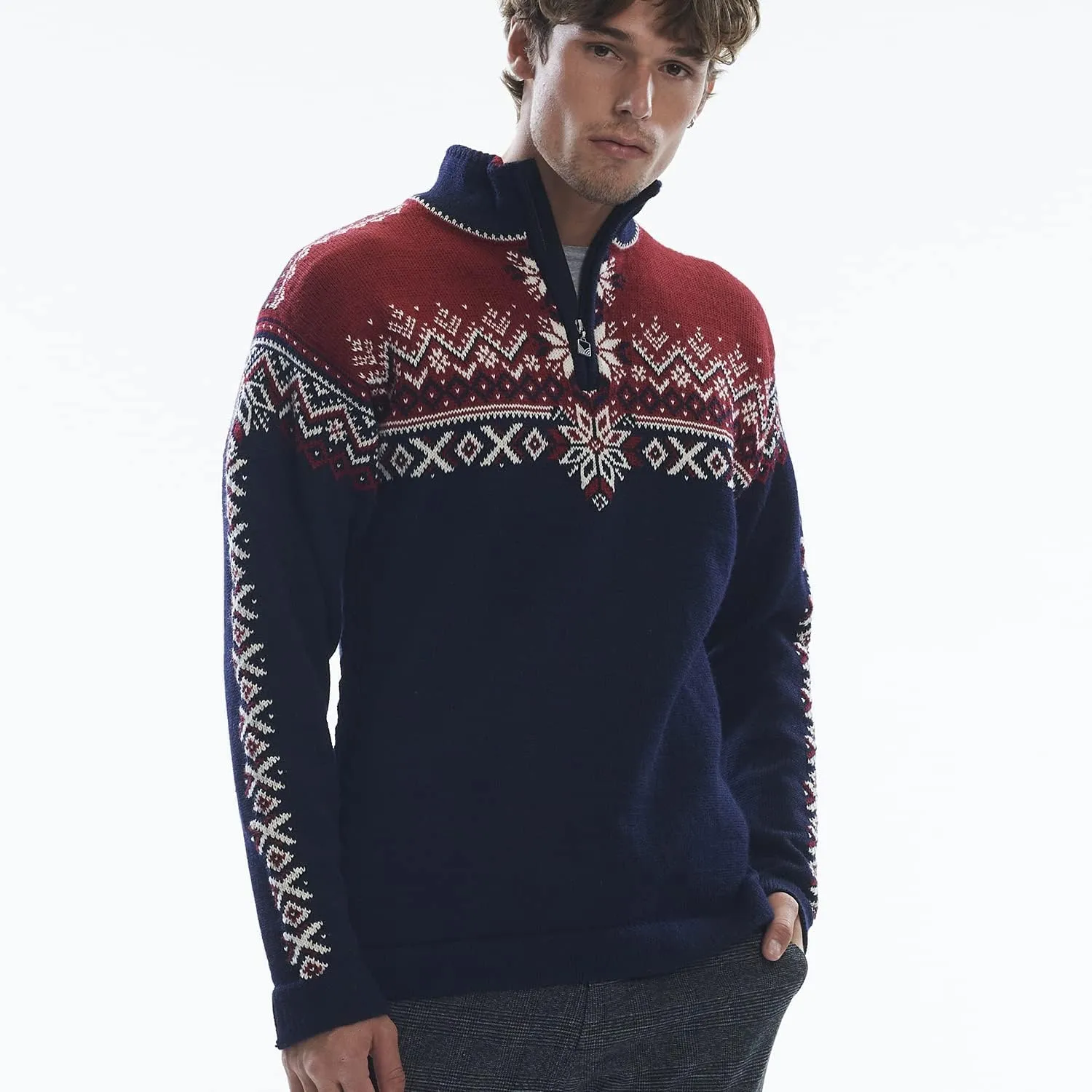 Dale of Norway 140th Anniversary Men’s Sweater - 100% Lightweight Wool Ski Sweater - Men’s Sweaters and Pullovers