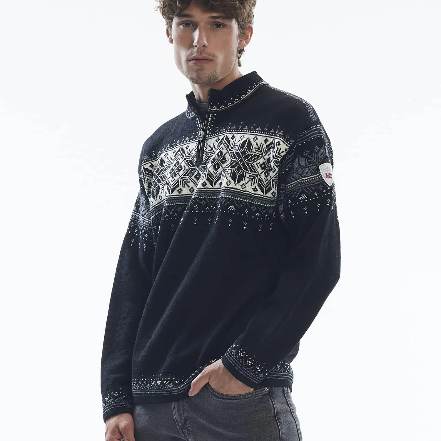 Dale of Norway Blyfjell Unisex Sweater - 100% Lightweight Wool Sweater - Men's Sweaters and Pullovers - Ski Sweater for Women