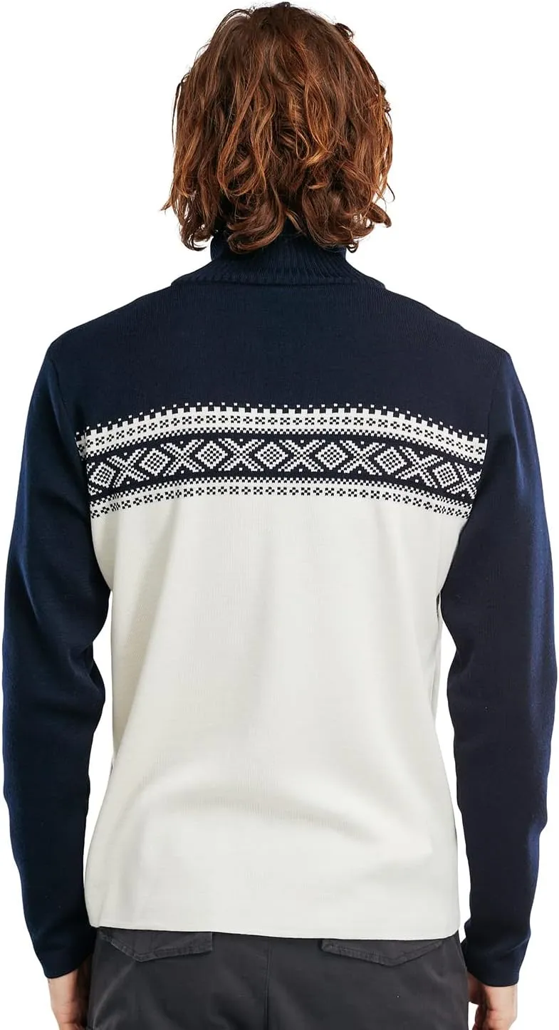 Dale of Norway Dalestolen Men’s Sweater - Merino Wool Mock Neck Sweater for Men – Quarter Zip Pullover -High Neck Ski Sweater