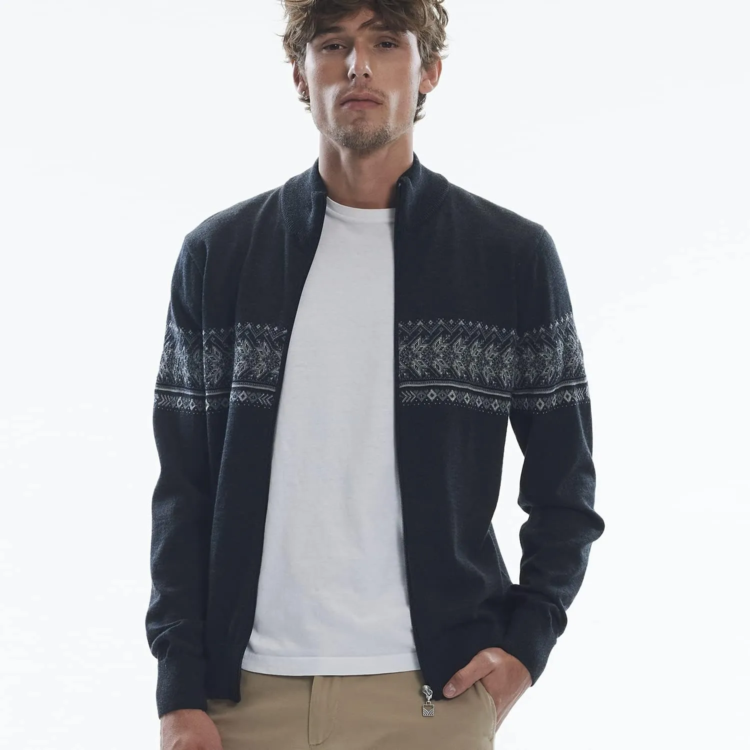 Dale of Norway Hovden Men’s Sweater - 100% Merino Wool Knit Sweater - Men’s Pullover - Ski Sweater - Quarter Zip Pullover Men