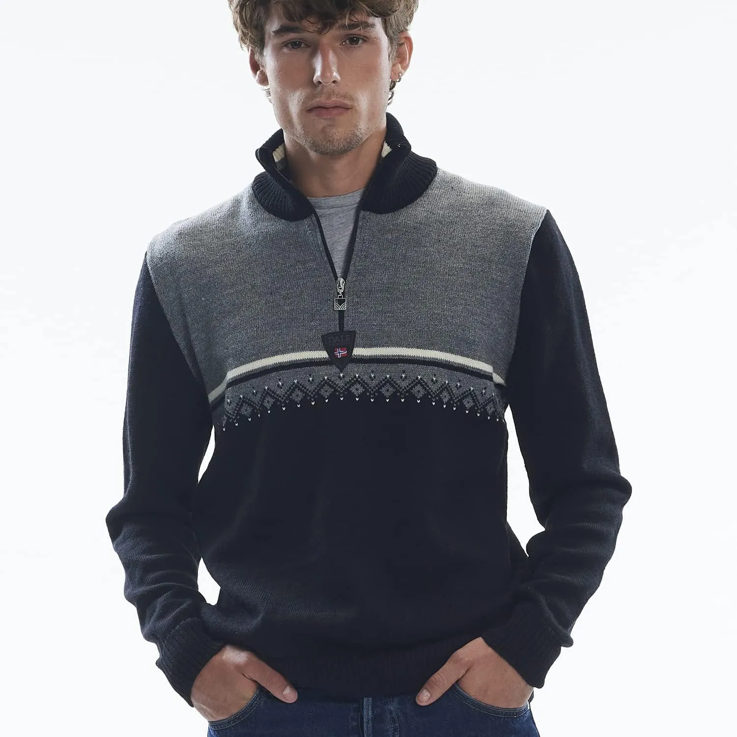 Dale of Norway Lahti Men’s Sweater - 100% Lightweight Wool Sweaters for Men - Regular Fit Men’s Pullover - Men’s Sweater