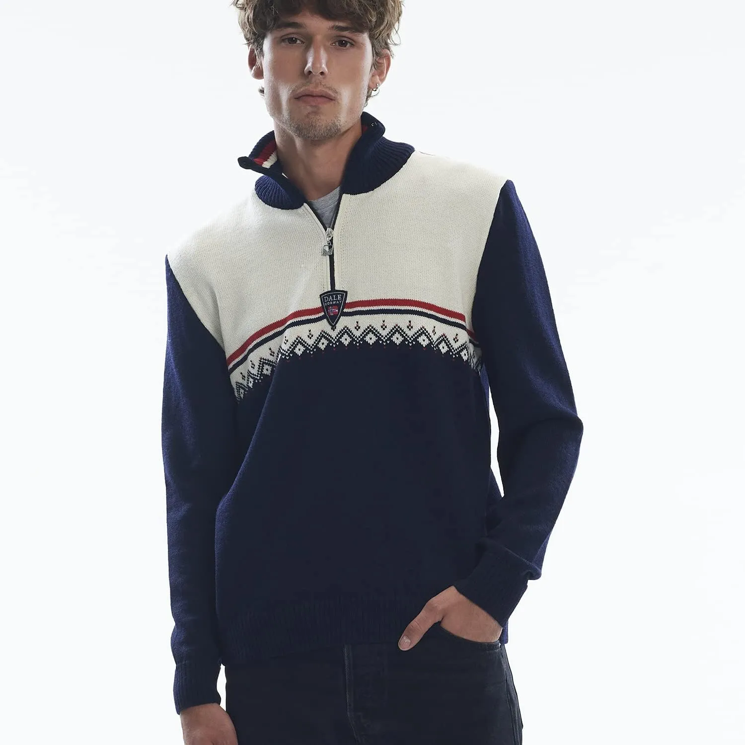 Dale of Norway Lahti Men’s Sweater - 100% Lightweight Wool Sweaters for Men - Regular Fit Men’s Pullover - Men’s Sweater