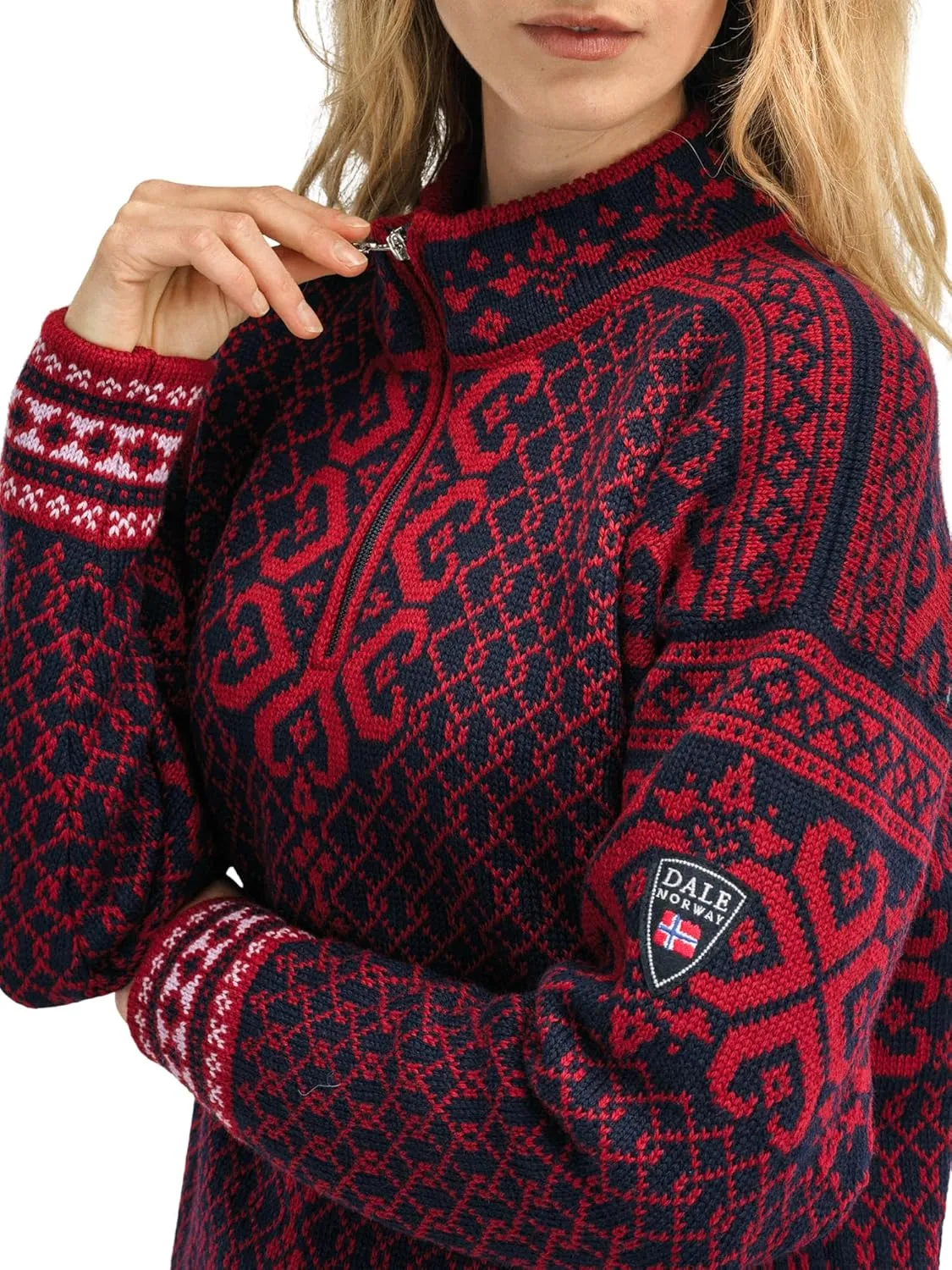 Dale of Norway Leknes Ladies Sweater - Wool Knit Sweater for Women - Relaxed Fit