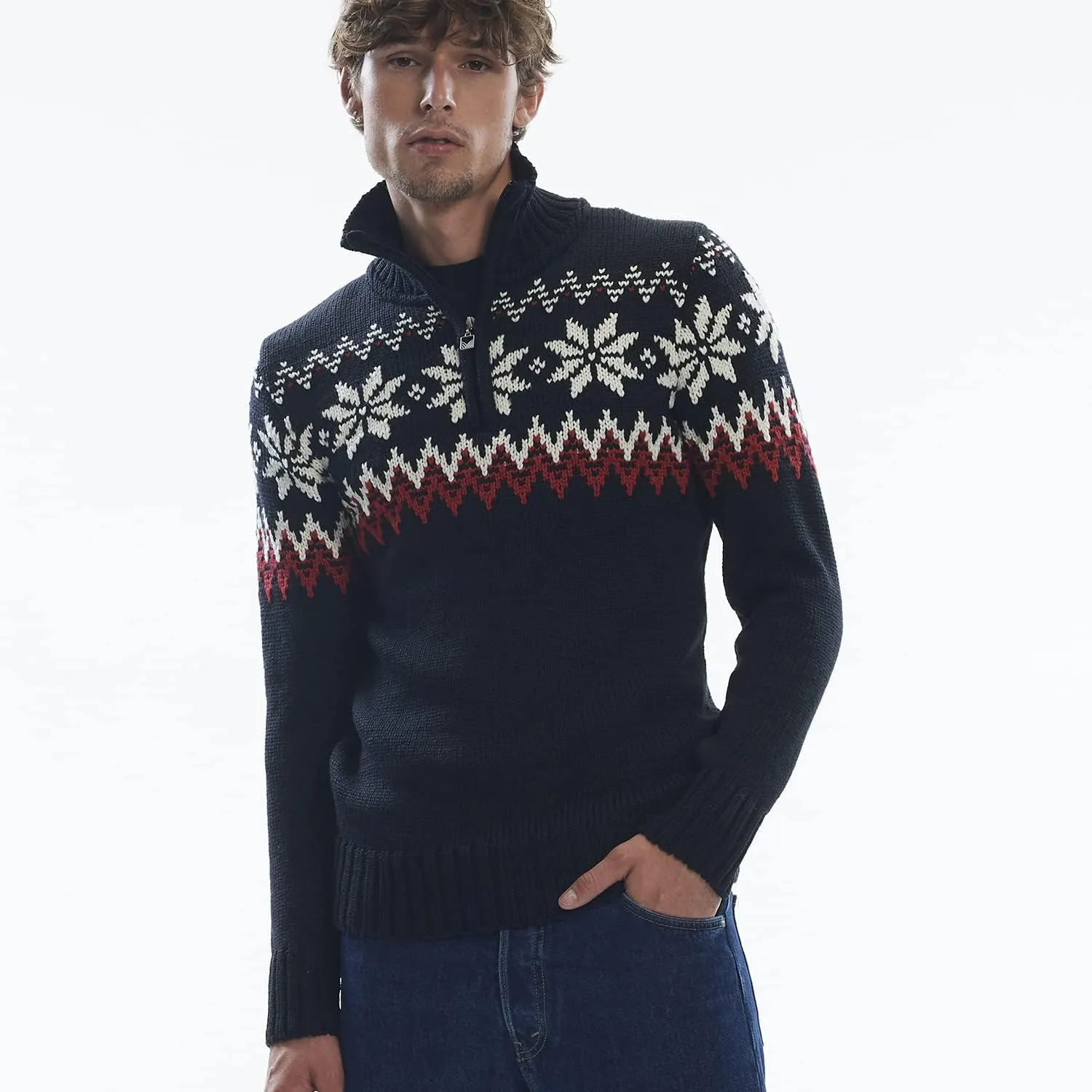 Dale of Norway Myking Men’s Sweater - Sweaters for Men - 100% Merino Wool Sweaters - Regular Fit Men’s Sweaters and Pullovers