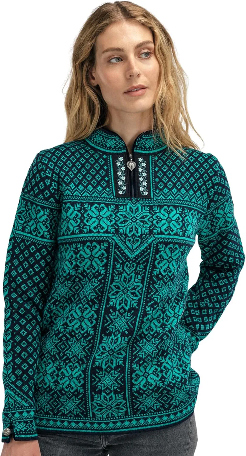 Dale of Norway Peace Pullover - 100% Lightweight Wool Knit Sweater - Pullover Sweaters for Women - Ladies Sweaters