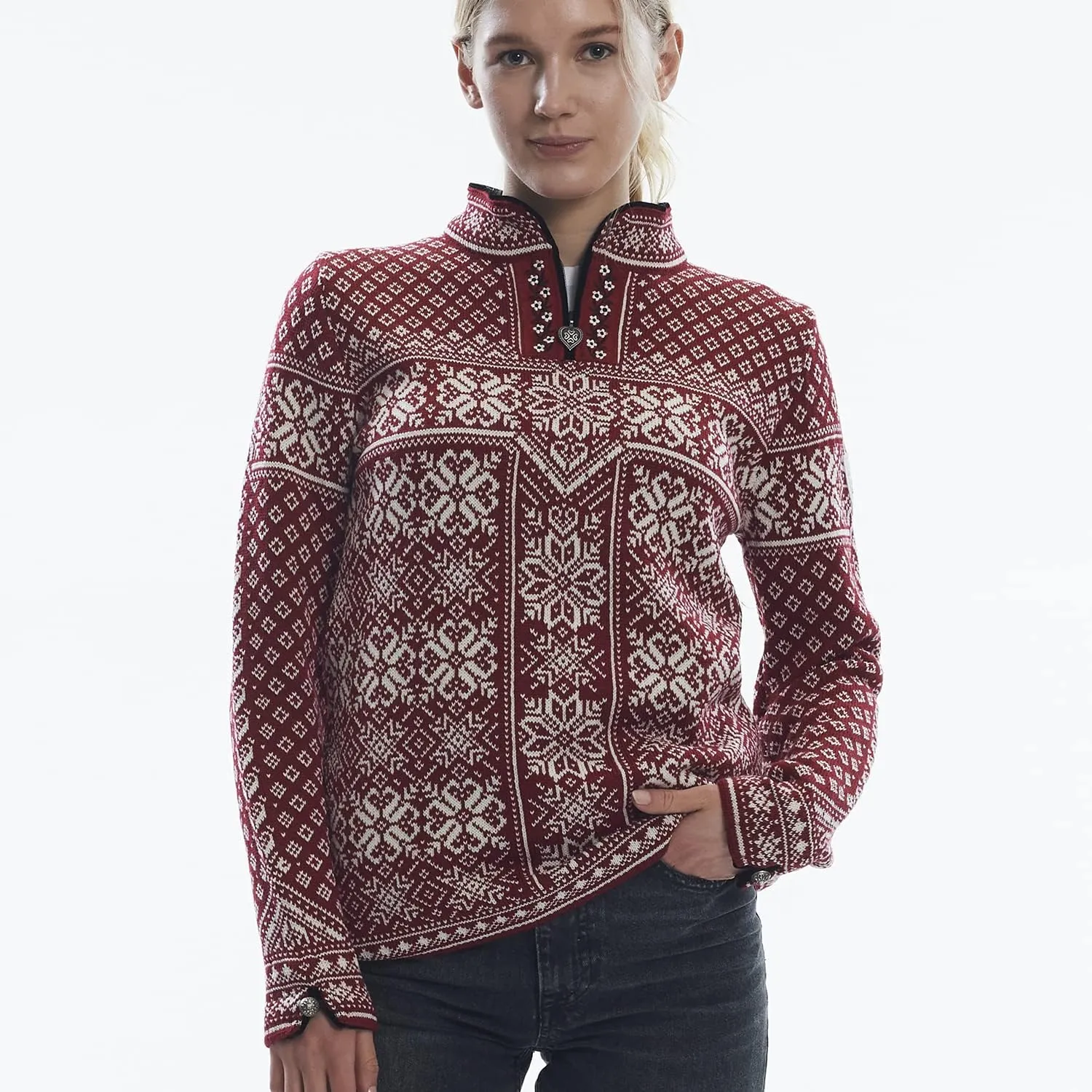 Dale of Norway Peace Pullover - 100% Lightweight Wool Knit Sweater - Pullover Sweaters for Women - Ladies Sweaters