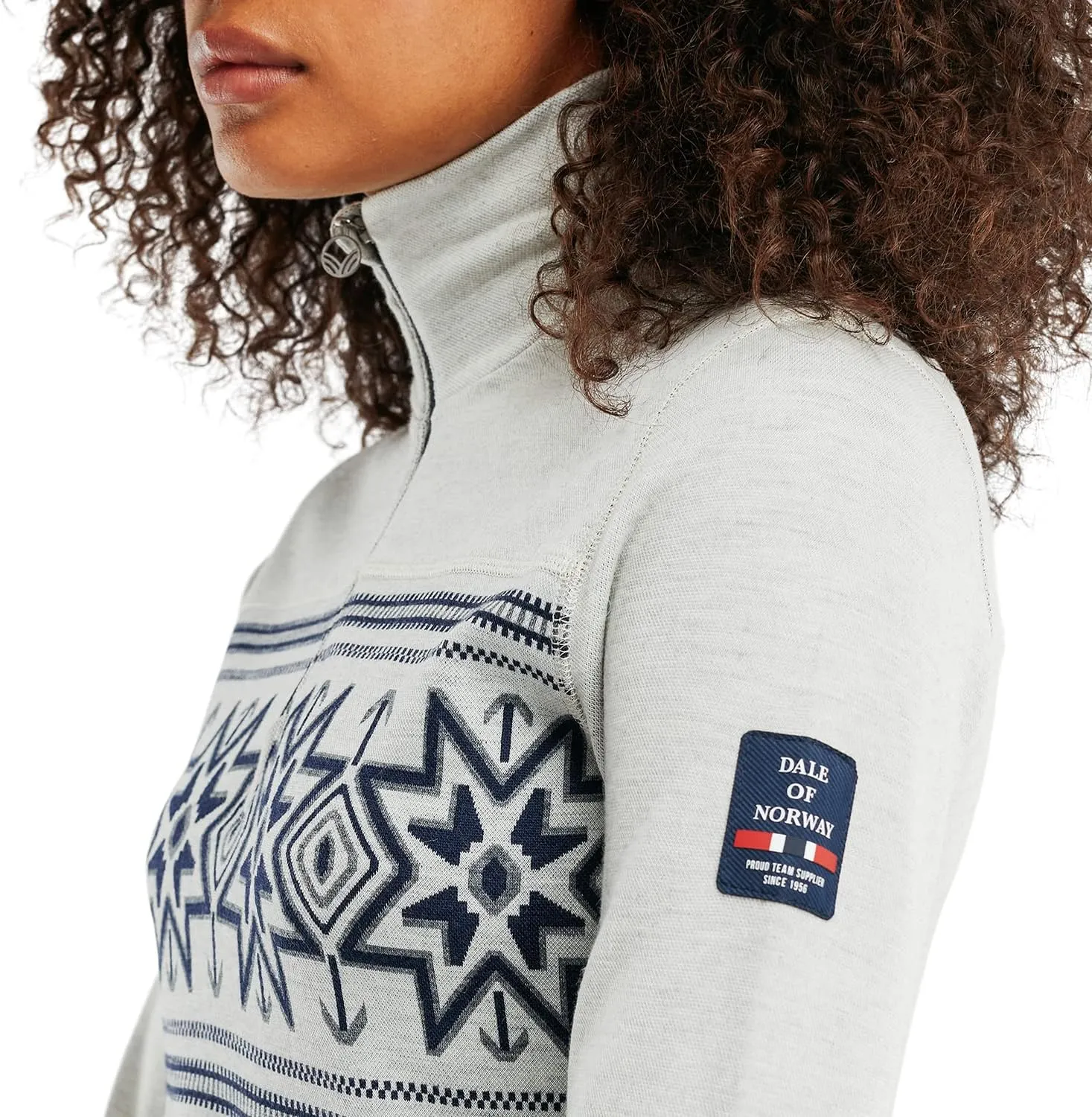 Dale of Norway Tindefjell Women’s Sweater - Women’s Merino Wool Sweater - Slim Fit Quarter-Zip Wool Ski Sweaters for Women