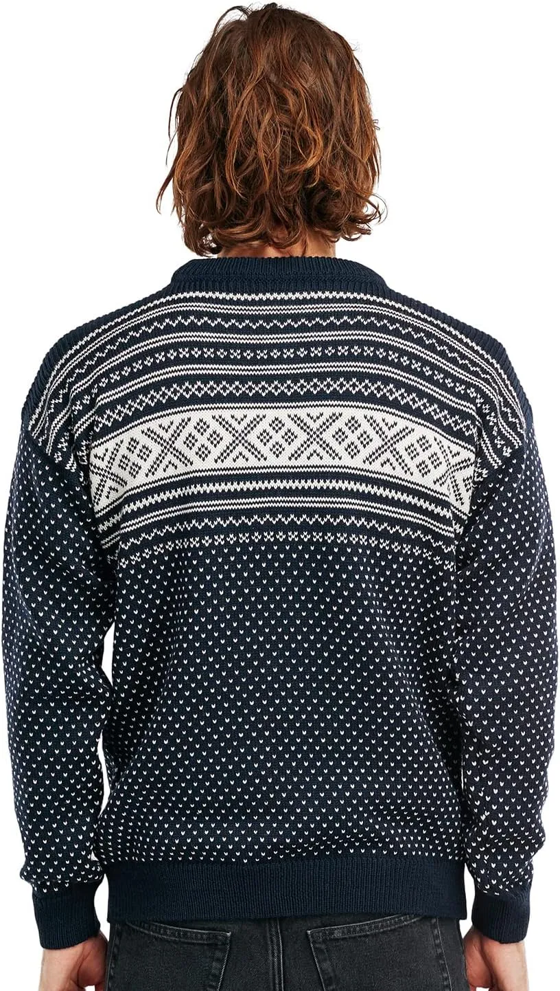 Dale of Norway Valloy Men’s Sweater - 100% Wool Sweaters - Loose Fit Pullover Sweaters for Men - Men’s Crew Neck Sweater