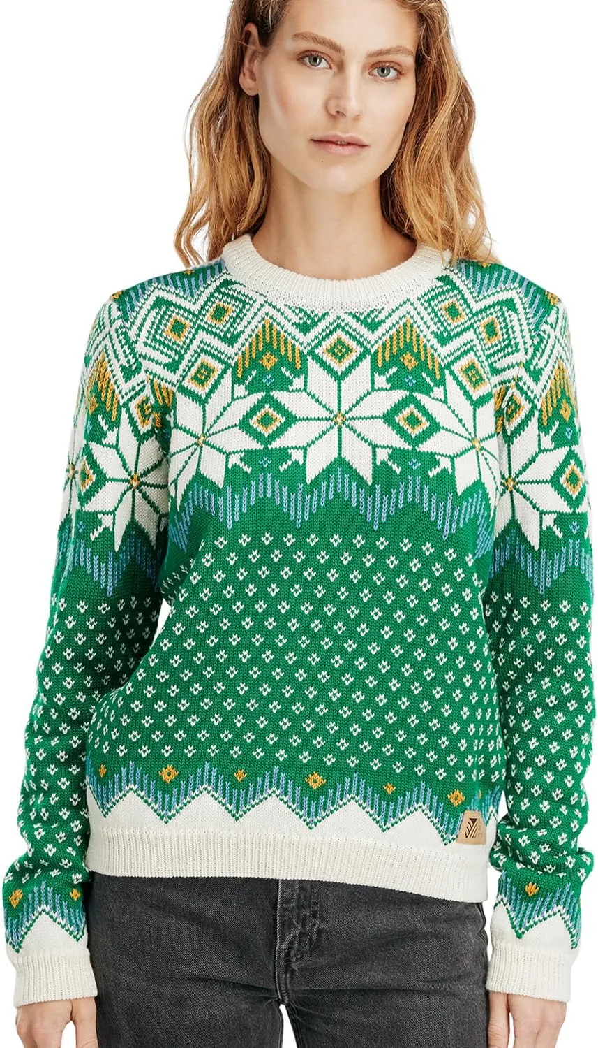 Dale of Norway Vilja Women's Sweater - 100% Lightweight Wool Sweater - Women's Crewneck Sweater - Women's Pullover Sweaters