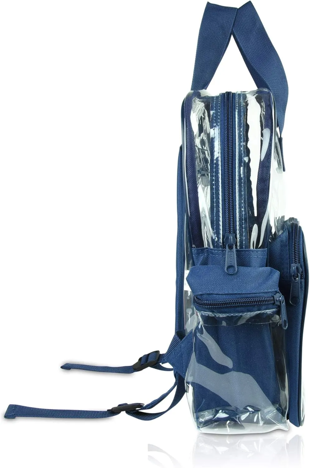 DALIX Small Clear Backpack Bag in Navy Blue