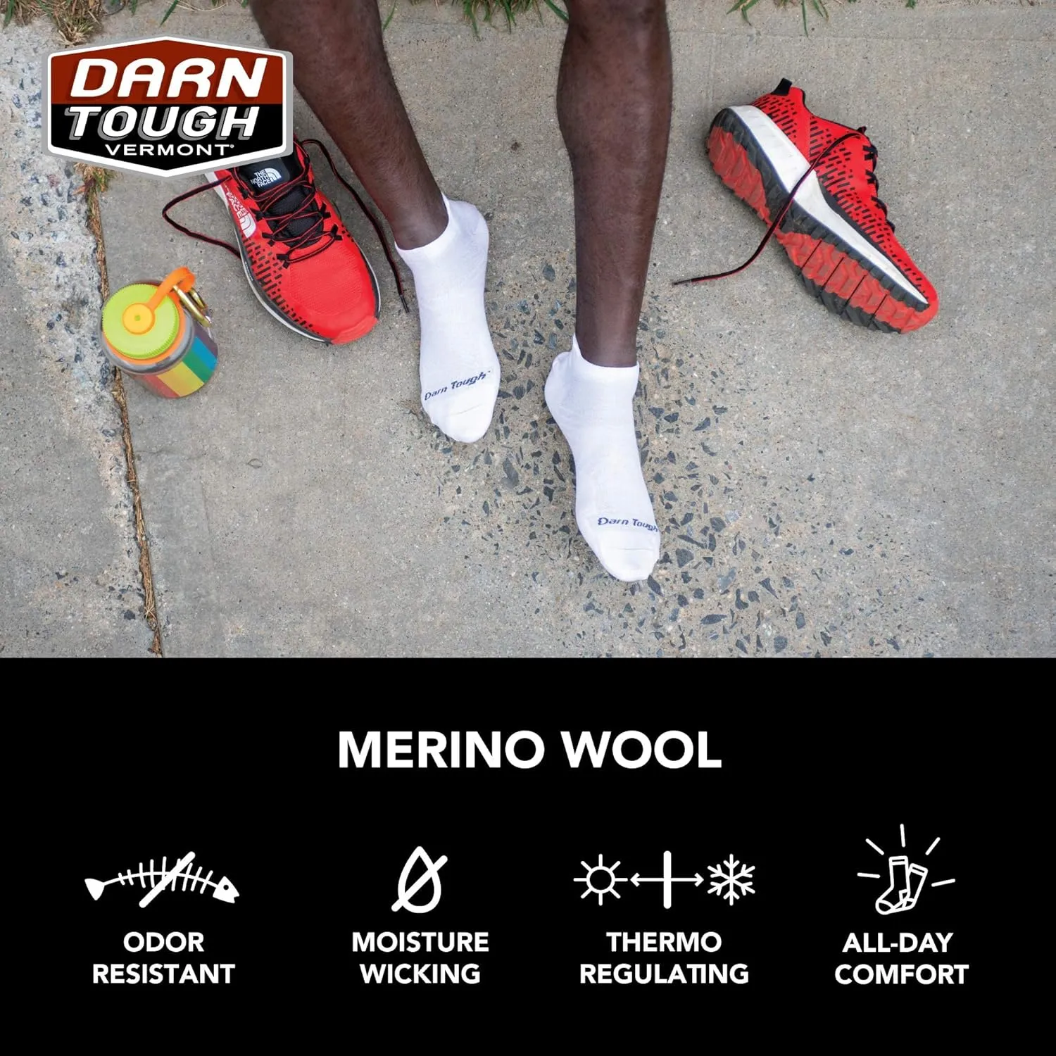 Darn Tough Men's Run No Show Tab Ultra-Lightweight Running Sock (Style 1033) -