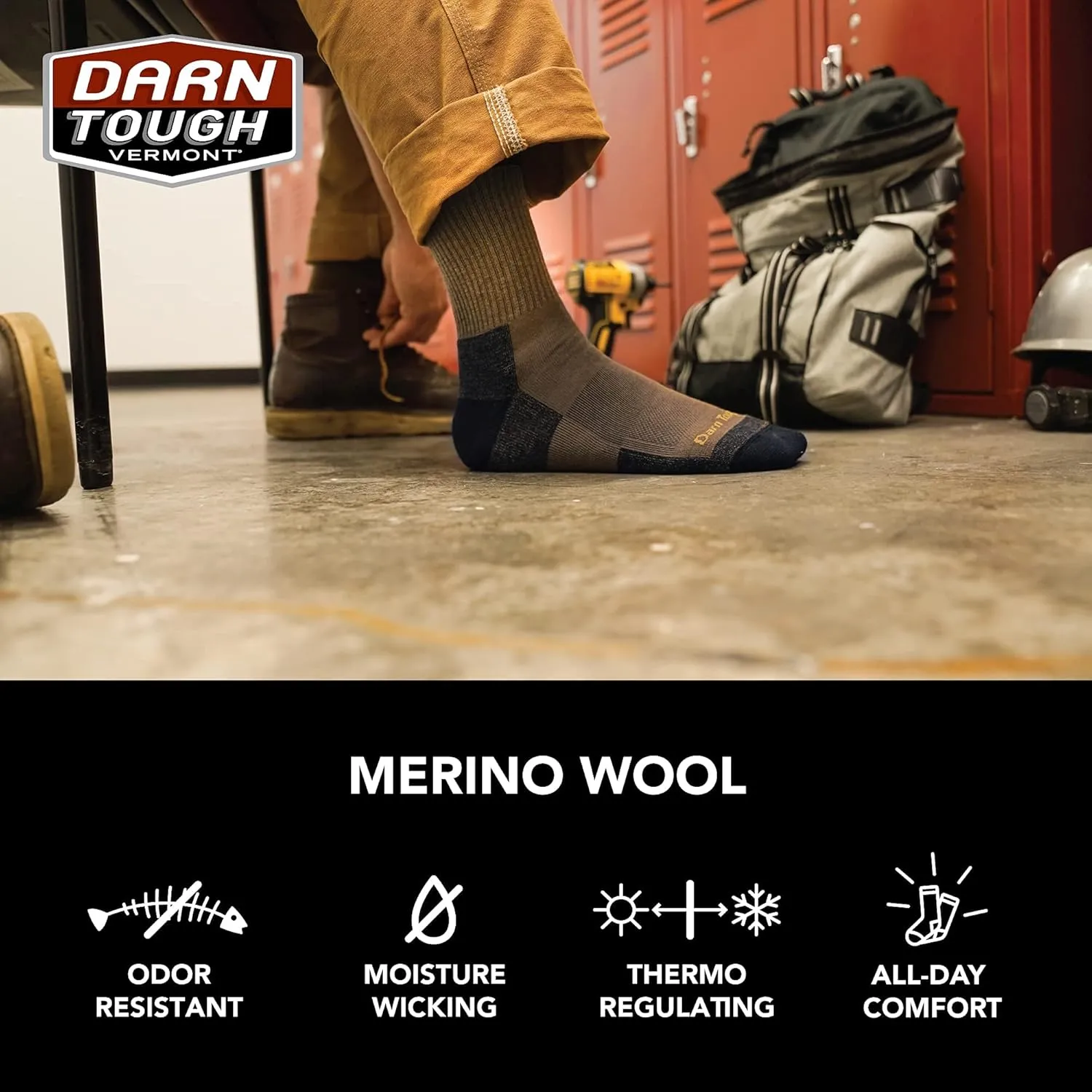 Darn Tough Vermont Men's Merino Wool Westerner Over-the-Calf Light Cushion Socks
