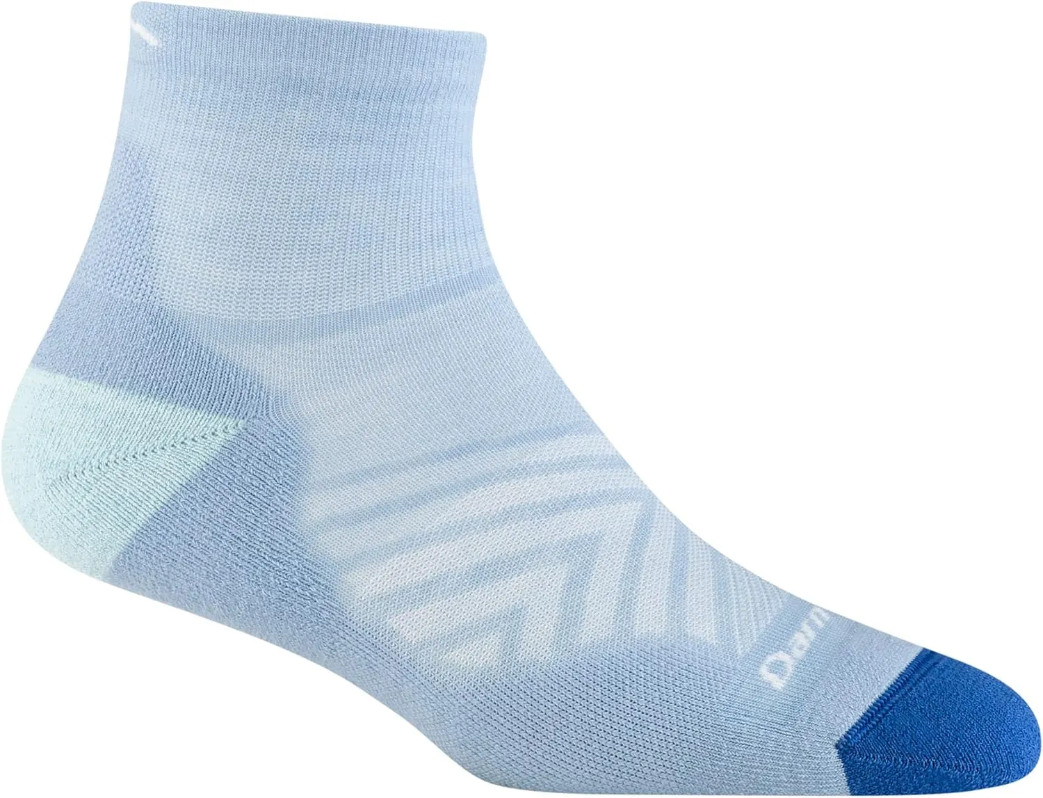 Darn Tough Women's Run Quarter Ultra-Lightweight with Cushion Running Sock (Style 1048) - Sky, Small