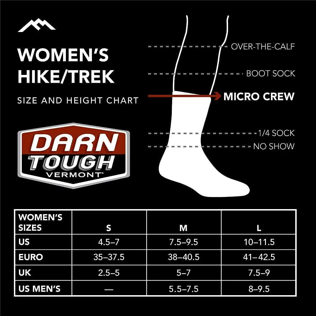 Darn Tough Women's Solid Basic Crew Lightweight Sock (Style 6012) -