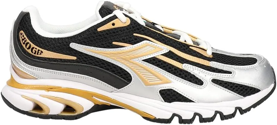 Diadora Mens Mythos Propulsion 280 Lace Up Sneakers Shoes Casual - Black, Gold