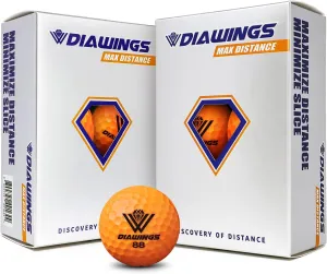 Diawings Golf Balls for Women, Seniors & Kids – Easy Control & Straight Flight | Soft Feel, Maximum Visibility & Increased Distance for Slow Swing Speeds | USGA & R&A Certified | 12 Balls
