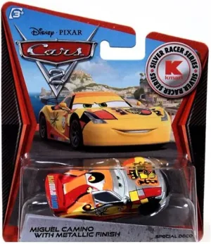 Disney PIXAR Cars 2 Miguel Camino With Metallic Finish Silver Racer Series