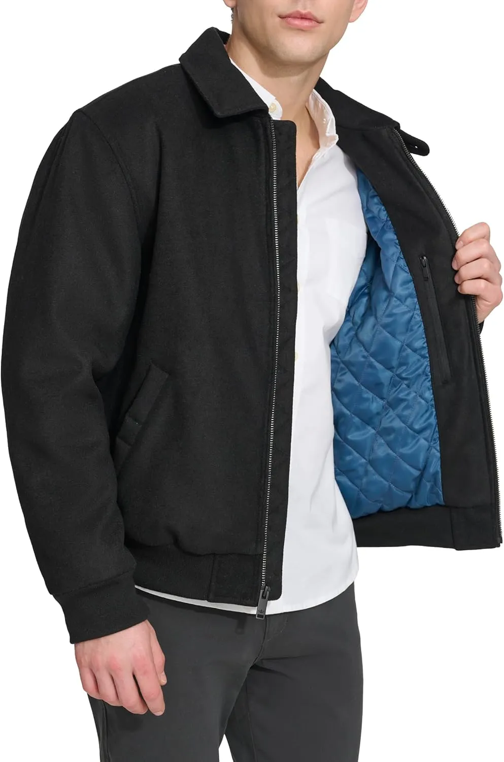 Dockers Men's Wool Blend Harrington Bomber