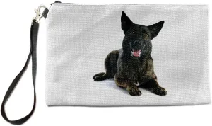 DogsMakeMeHappy Holland Shepherd Makeup Bag, Holland Shepherd Beauty Bag, Gift For Holland Shepherd, Designer Makeup Bag by Holland Shepherd, Birthday Christmas Basket Gift Idea