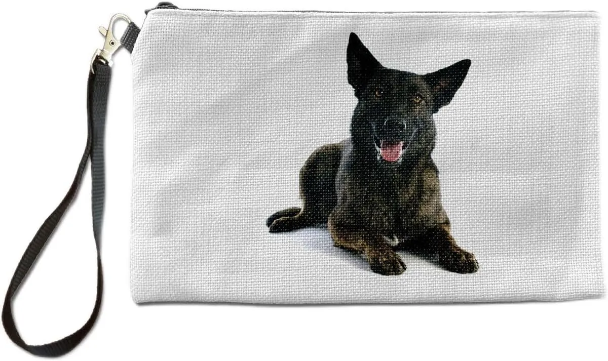 DogsMakeMeHappy Holland Shepherd Makeup Bag, Holland Shepherd Beauty Bag, Gift For Holland Shepherd, Designer Makeup Bag by Holland Shepherd, Birthday Christmas Basket Gift Idea