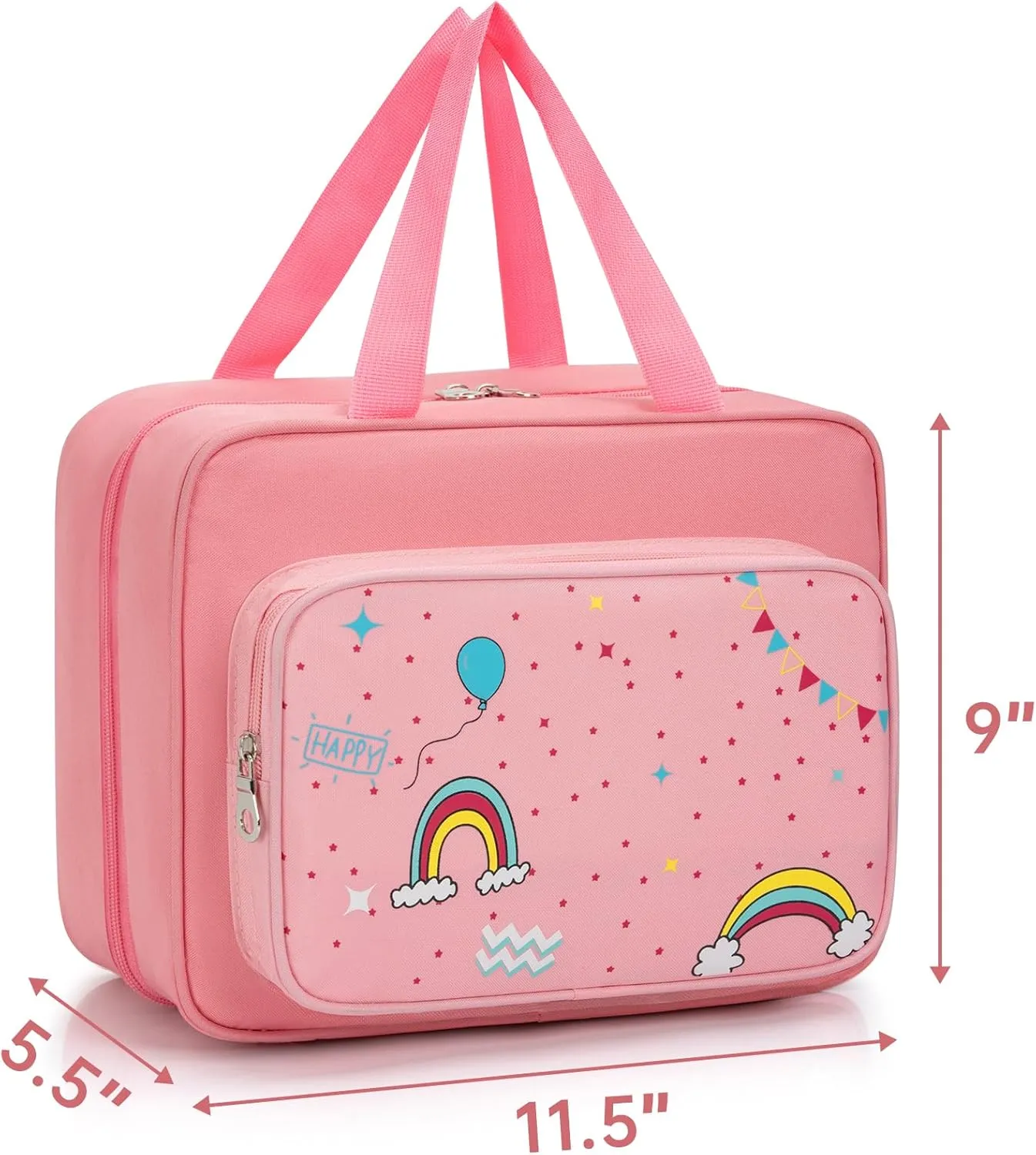 Doll Carrying Case Compatible with LOL Surprise Dolls, Toy Hanging Organizer Storage Bag for Girls with a Hanging Hook and 7 Clear Zipper Pockets, Bag Only