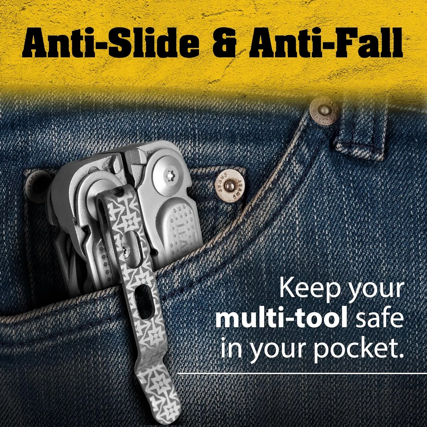Donk! Titanium Pocket Clip. Made for Leatherman Free (P2, P4, T2 & T4) Curl & Bond. TC4 Titanium. Matte Finish. 2 Screws. 5 Custom Designs. Extra Carry Options - 'Kaleidoscope’