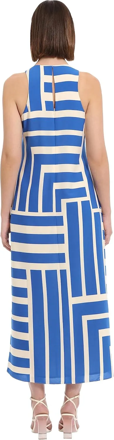 Donna Morgan Women's Sleeveless Halter Cut Maxi Dress Event Occasion Party Date Guest of