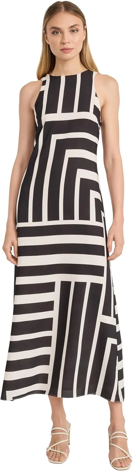 Donna Morgan Women's Sleeveless Halter Cut Maxi Dress Event Occasion Party Date Guest of